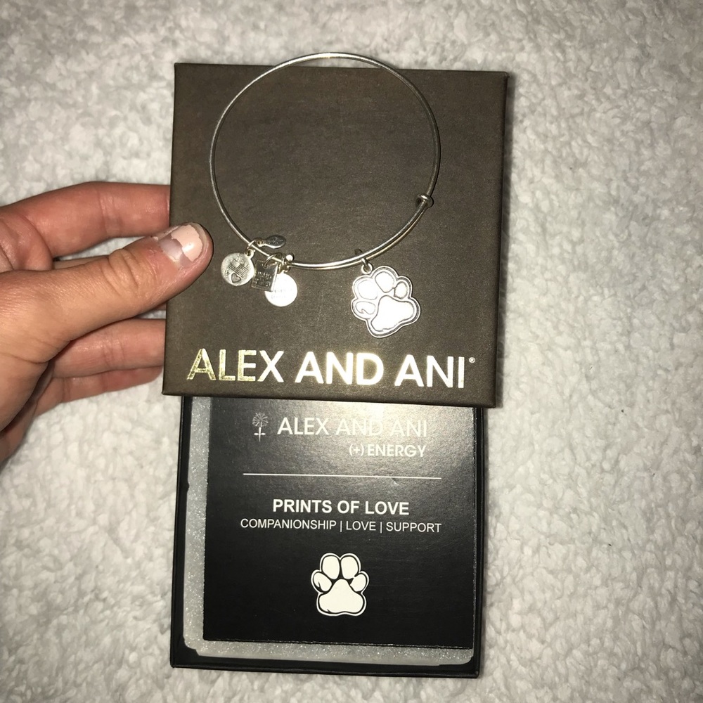 Silver Prints of Love Alex and Ani Bracelet